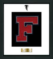 Fitch High School in Connecticut varsity letter frame - Varsity Letter Frame in Obsidian