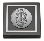 The Juilliard School paperweight - Silver Engraved Medallion Paperweight