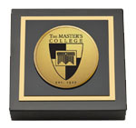 The Master's College Paperweight  - Gold Engraved Medallion Paperweight