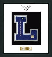 Fairfield Ludlowe High School varsity letter frame - Varsity Letter Frame in Obsidian