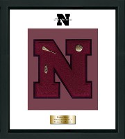 Nyack High School in New York varsity letter frame - Varsity Letter Frame in Obsidian