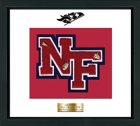 New Fairfield High School in Connecticut varsity letter frame - Varsity Letter Frame in Obsidian