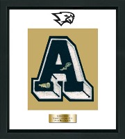 Avon High School in Connecticut varsity letter frame - Varsity Letter Frame in Obsidian