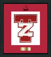 Tappan Zee High School in New York varsity letter frame - Varsity Letter Frame in Obsidian