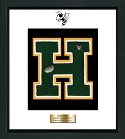 Hastings High School in New York varsity letter frame - Varsity Letter Frame in Obsidian