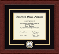 Randolph-Macon Academy diploma frame - Lasting Memories Circle Logo Diploma Frame in Sierra