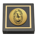 Paul Smith's College paperweight - Gold Engraved Medallion Paperweight