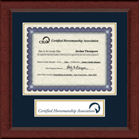 Certified Horsemanship Association certificate frame - Lasting Memories Banner Seal Certificate Frame in Sierra