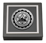 Indiana Wesleyan University  paperweight - Silver Engraved Medallion Paperweight