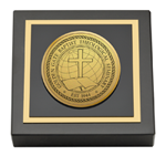 Golden Gate Baptist Theological Seminary paperweight - Gold Engraved Medallion Paperweight