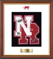 North Rockland High School in New York varsity letter frame - Varsity Letter Frame in Newport