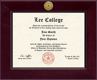 Lee College diploma frame - Century Gold Engraved Diploma Frame in Cordova