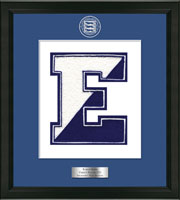 Edgemont High School in New York varsity letter frame - Varsity Letter Frame in Obsidian