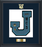 John Jay East Fishkill High School diploma frame - Varsity Letter Frame in Obsidian
