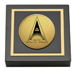 National Association of Insurance and Financial Advisors paperweight  - Gold Engraved Medallion Paperweight