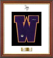 Westhill High School in Connecticut diploma frame - Varsity Letter Frame in Newport