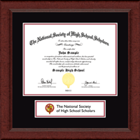 The National Society of High School Scholars certificate frame - Lasting Memories Banner Certificate Frame in Sierra