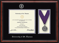 University of St. Thomas medal  frame - Latin Honors Medal Diploma Frame in Southport
