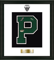 Pleasantville High School in New York varsity letter frame - Varsity Letter Frame in Obsidian