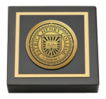 Patrick Henry College paperweight - Gold Engraved Medallion Paperweight