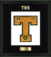 Trumbull High School in Connecticut varsity letter frame - Varsity Letter Frame in Obsidian