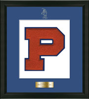 Potsdam High School in New York varsity letter frame - Varsity Letter Frame in Obsidian