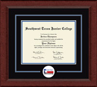 Southwest Texas Junior College diploma frame - Lasting Memories Circle Logo Diploma Frame in Sierra