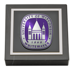 University of Wisconsin Whitewater paperweight - Masterpiece Medallion Paperweight