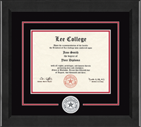 Lee College diploma frame - Lasting Memories Circle Logo Diploma Frame in Arena