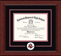 Lakeland Regional High School diploma frame - Lasting Memories Circle Logo Diploma Frame in Sierra