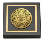Purchase College paperweight  - Gold Engraved Medallion Paperweight