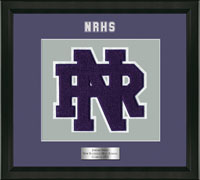 New Rochelle High School in New York varsity letter frame - Varsity Letter Frame in Obsidian