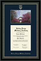 Valley Forge Military Academy diploma frame - Campus Scene Edition Diploma Frame in Noir