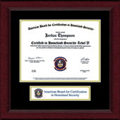 American Board for Certification in Homeland Security certificate frame - Lasting Memories Banner Certificate Frame in Sierra