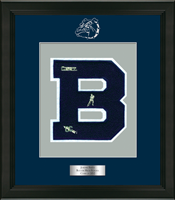 Bolton High School in Connecticut varsity letter frame - Varsity Letter Frame in Obsidian