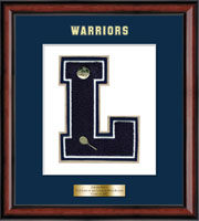 Our Lady of Lourdes High School in New York varsity letter frame - Varsity Letter Frame in Southport