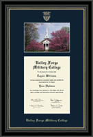 Valley Forge Military College diploma frame - Campus Scene Edition Diploma Frame in Noir