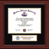 Western Illinois University diploma frame - Lasting Memories Banner Diploma Frame in Sierra