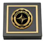 Chabot College papeweight - Gold Engraved Medallion Paperweight