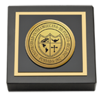 Universidad Interamericana de Puerto Rico paperweight - Gold Engraved Medallion Paperweight