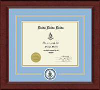 Delta Delta Delta Sorority certificate frame - Lasting Memories Circle Logo Certificate Frame in Sierra