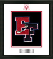 EF International Academy varsity letter frame - Varsity Letter Frame in Obsidian