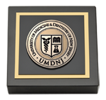 University of Medicine and Dentistry of New Jersey paperweight - Masterpiece Medallion Paperweight