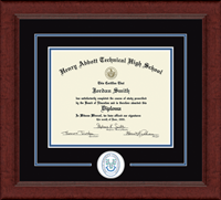 Henry Abbott Tecnhical High School diploma frame - Lasting Memories Circle Logo Diploma Frame in Sierra