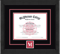 McPherson College diploma frame - Lasting Memories Logo Diploma Frame in Arena