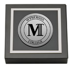 McPherson College paperweight - Silver Engraved Medallion Paperweight