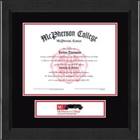 McPherson College diploma frame - Lasting Memories Automotive Restoration Logo Diploma Frame in Arena