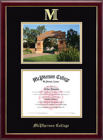 McPherson College diploma frame - Campus Scene Edition Diploma Frame in Galleria