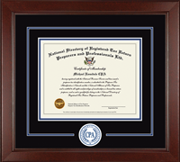 PTIN Directory Inc. certificate frame - Certified Public Accountant Lasting Memories Circle Logo Certificate Frame in Sierra