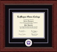 LeMoyne-Owen College diploma frame - Lasting Memories Circle Logo Diploma Frame in Sierra